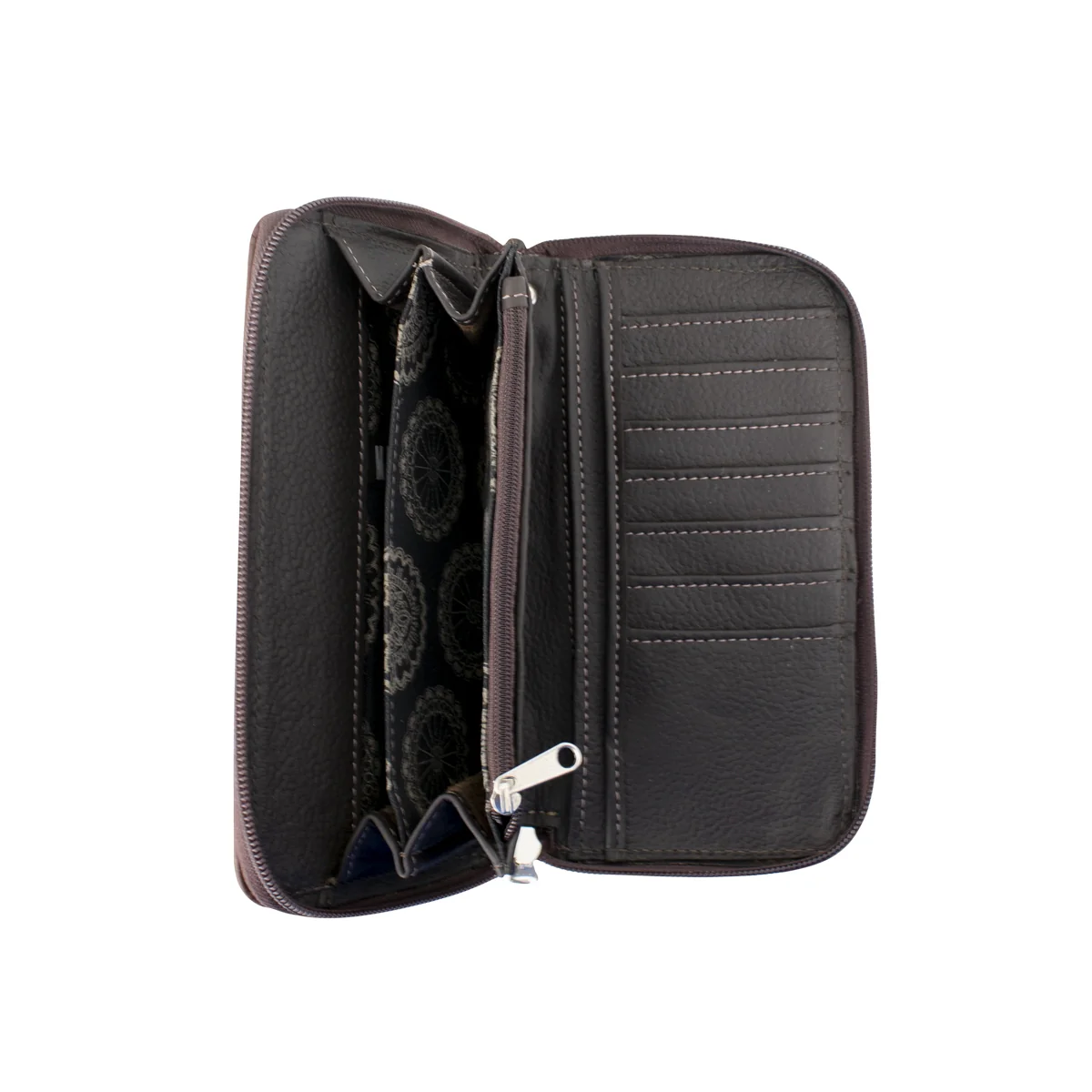 American West Ladies Cowtown Zip-Around Wallet - Image 6