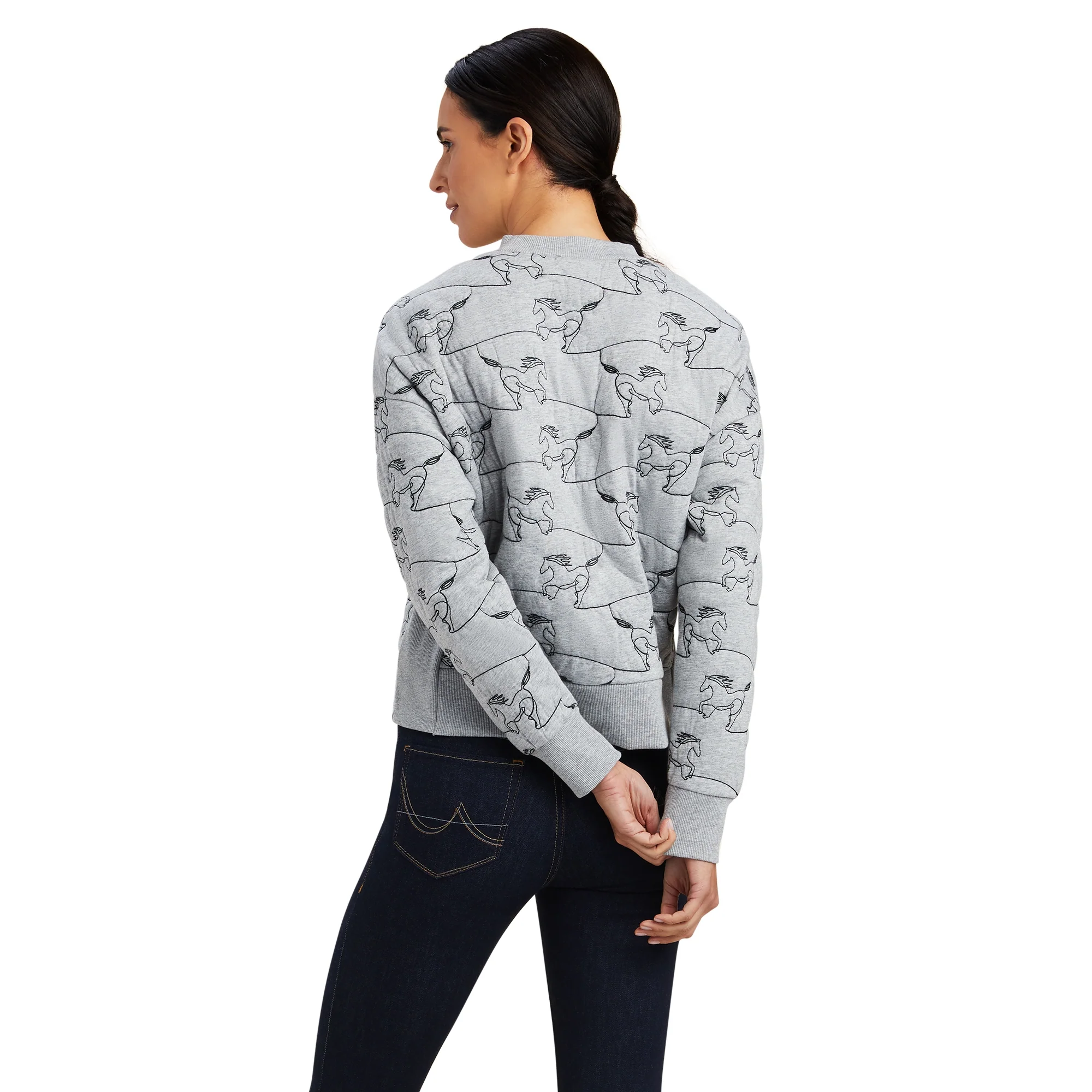 Ariat Ladies Contour Equine Crew Sweatshirt - Image 2