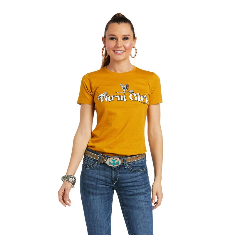 Ariat Ladies Farm Girl Tee Shirt - Image 2