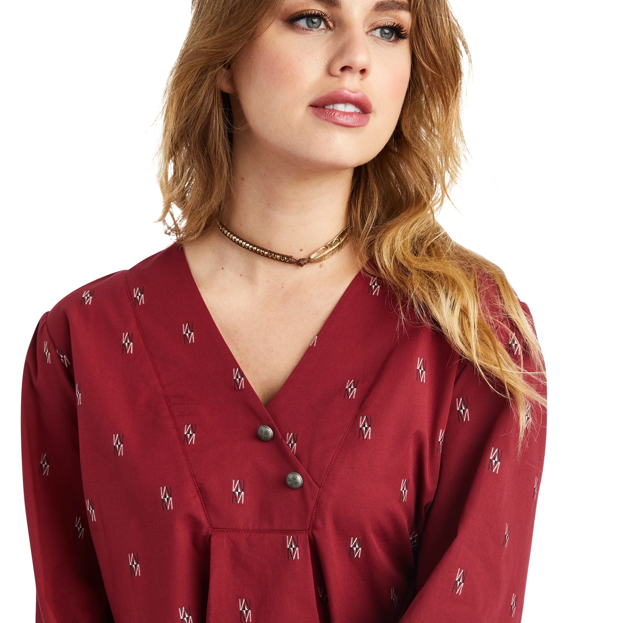 Ariat Ladies Peasant Top Chimayo Blouse - Image 3