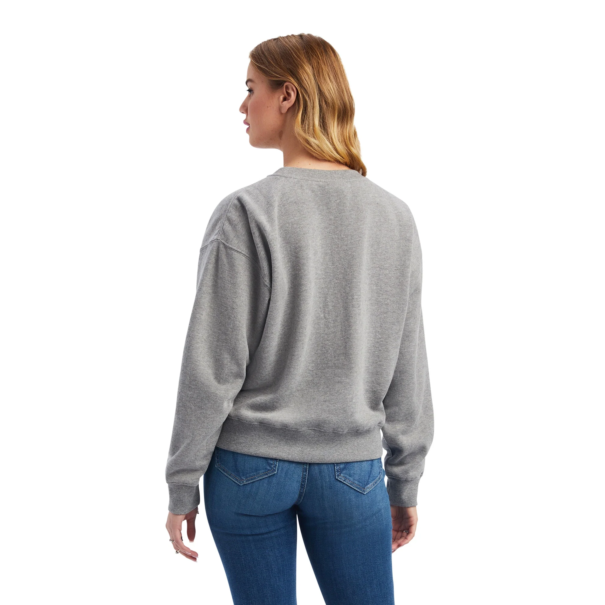 Ariat Ladies REAL Metallic Varsity Logo Sweatshirt - Image 2