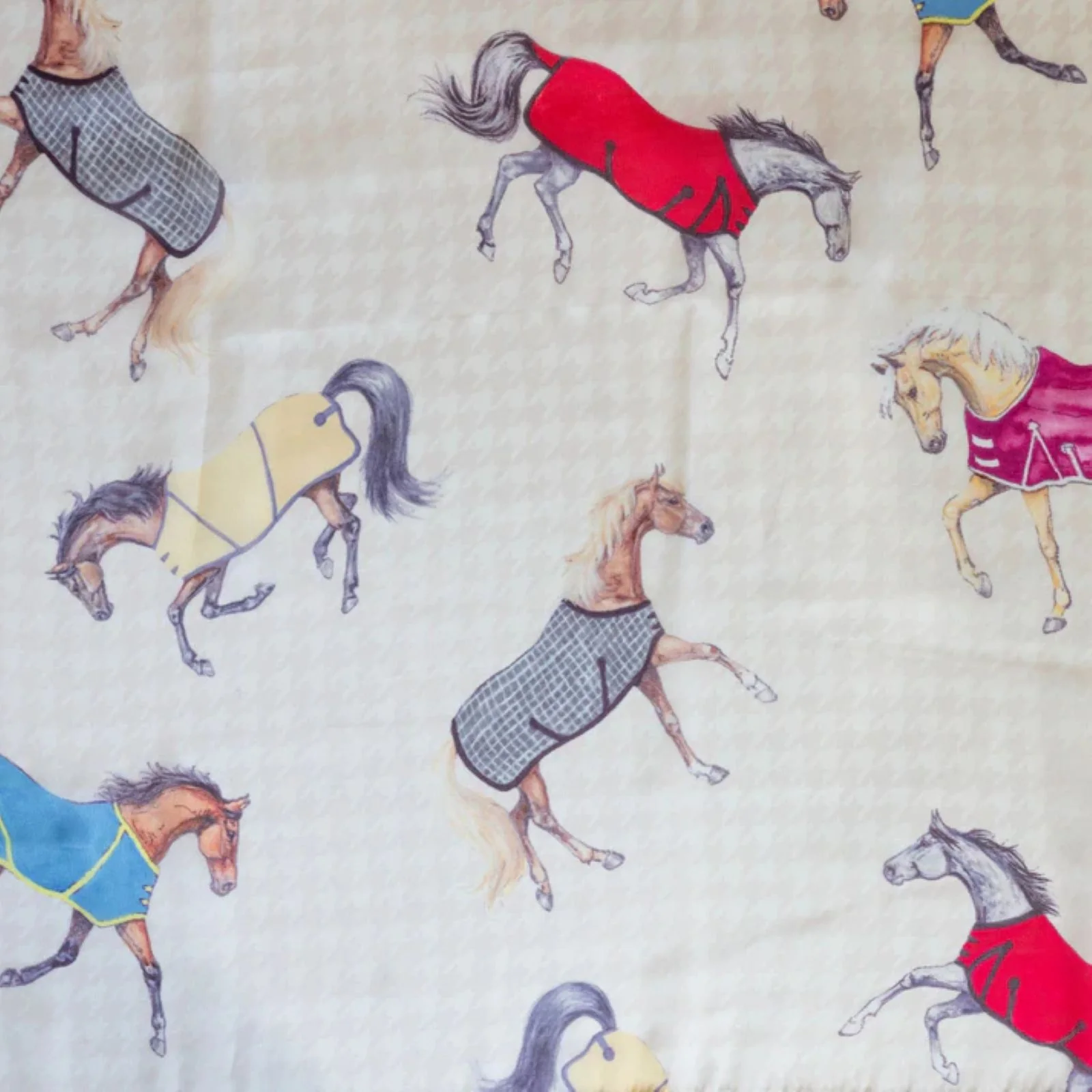 AWST Int'l Lila Horses in Blankets Scarf - Image 3
