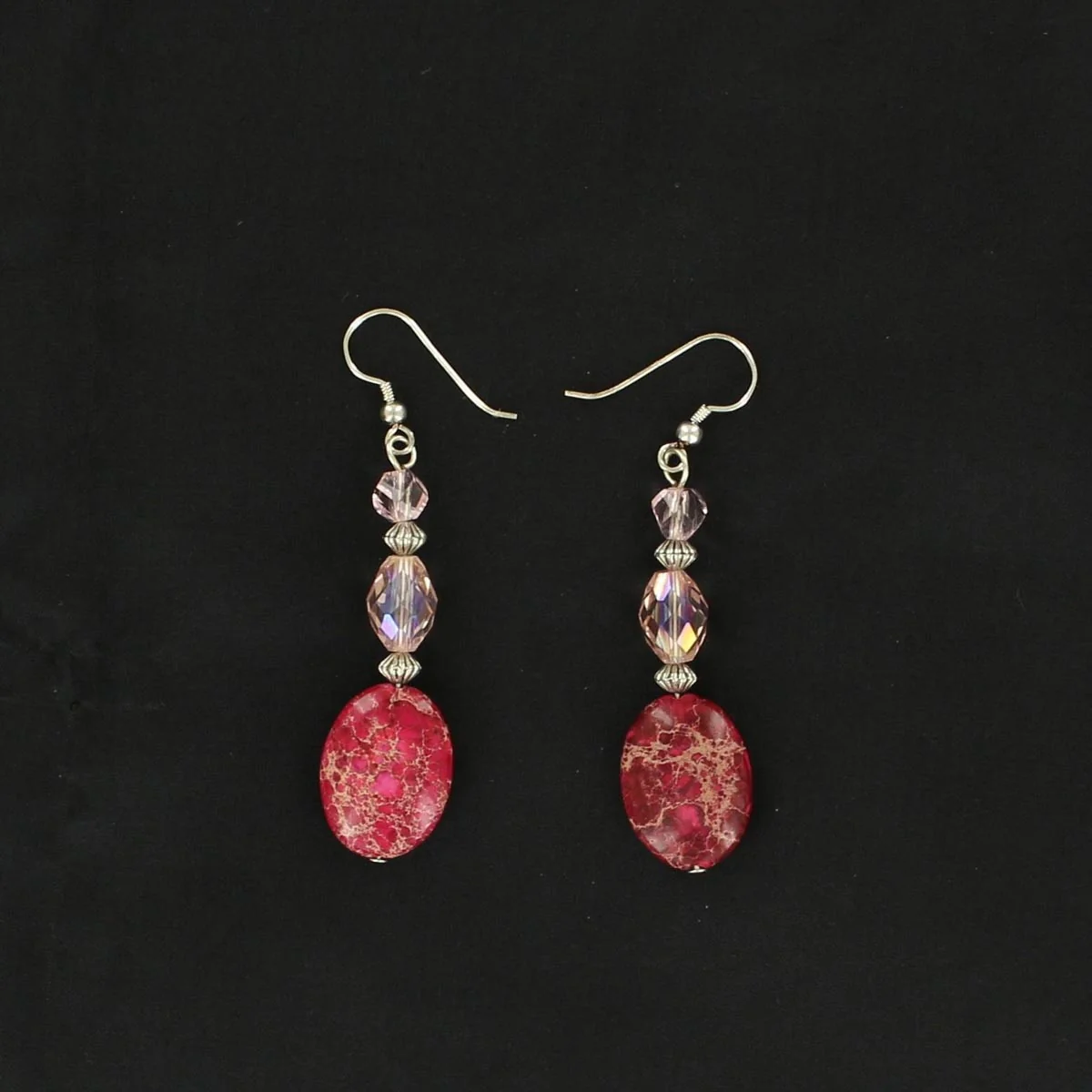 Blazin Roxx Two Color Stone Hook Earrings