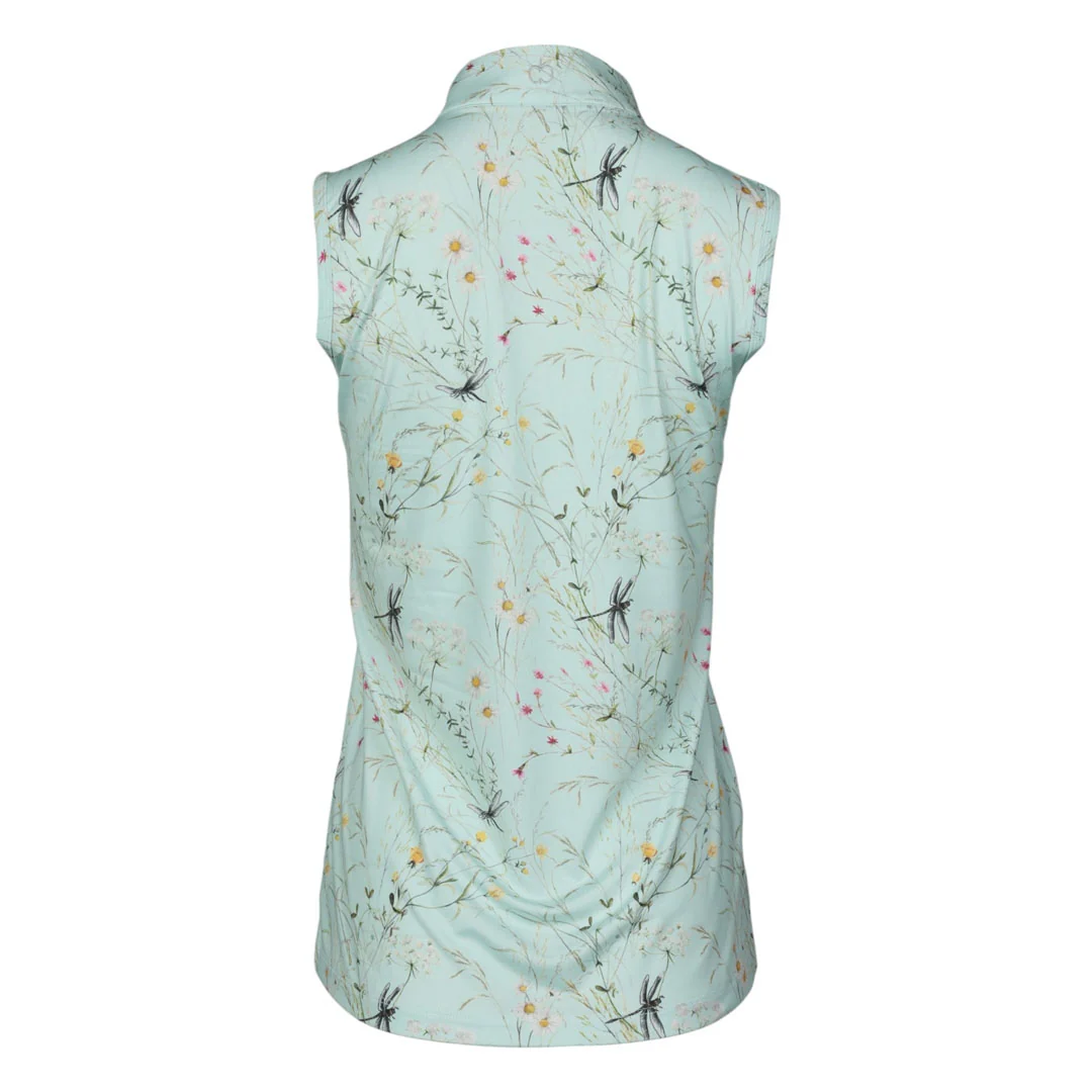 Dapplebay Ladies Dragonfly Meadow 1/4 Zip Sleeveless Riding Top - Image 2