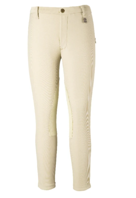 OPEN BOX Devonaire Kids All-Pro Dev-Tek Ribbed Breech - 8 Regular, Beige - Image 2