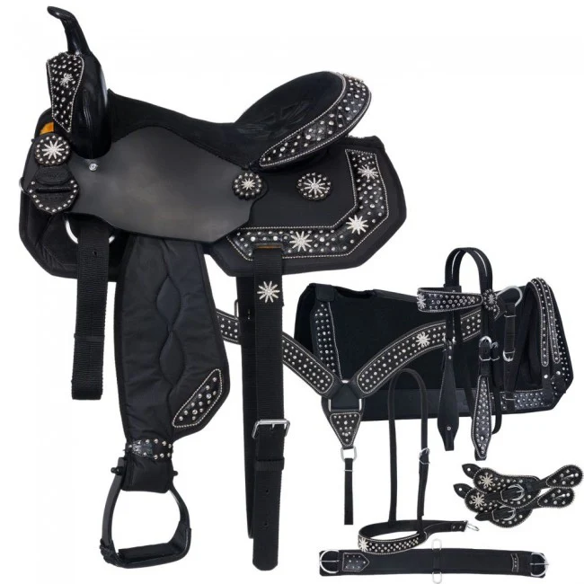 Eclipse By Tough-1 Starlight Spur Rowel Pro Trail Saddle - 7 Piece