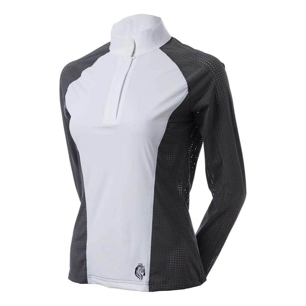Equinavia Sara Ladies Perforated Long Sleeved Show Shirt - Image 2