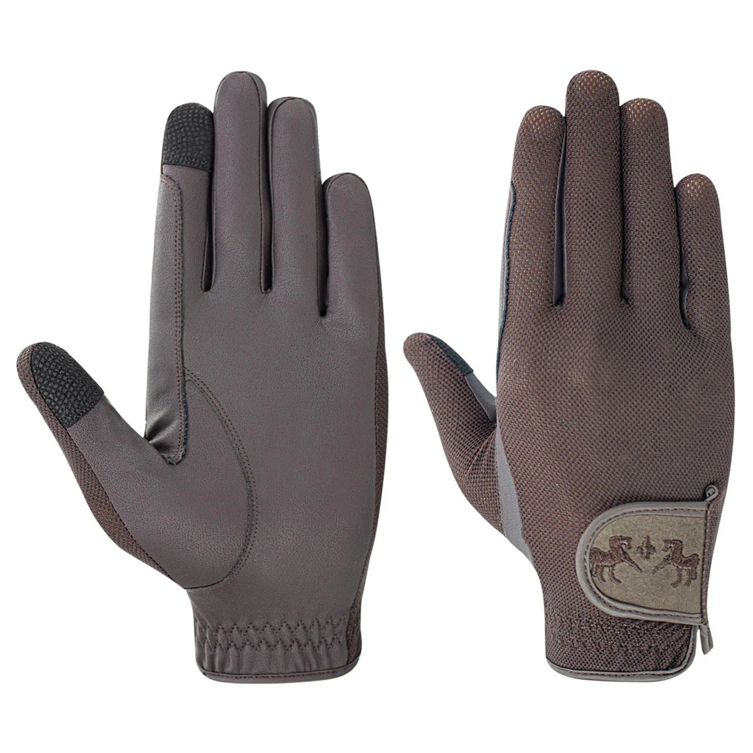 Equine Couture Aerocool Pullon Touch Screen Riding Gloves - Image 2