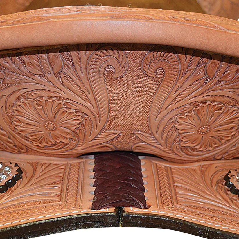 Fabtron Sunset Floral Carved Barrel Saddle - Image 6