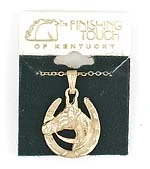 Finishing Touch 2-Tone Horse Head/Horseshoe Necklace