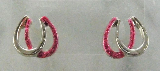 Finishing Touch Double Horseshoe Glitter Earrings