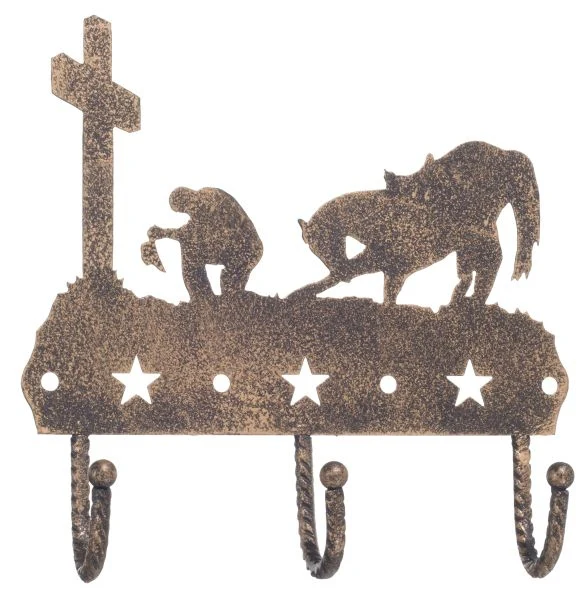 Gift Corral 3 Hook Rack - Western Cross