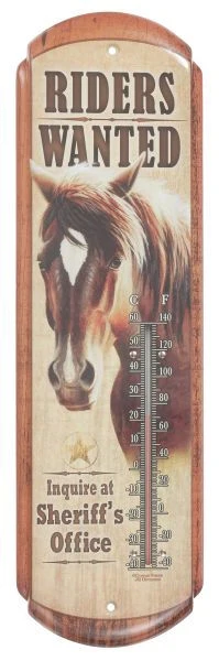 Gift Corral Riders Wanted Thermometer