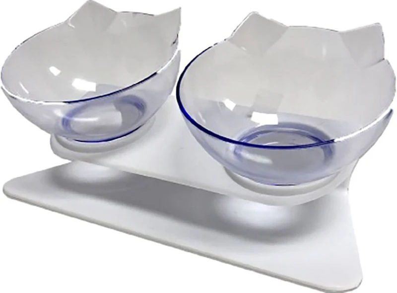 GOO-EEZ INCLINDED DOUBLE FEEDER CAT BOWL