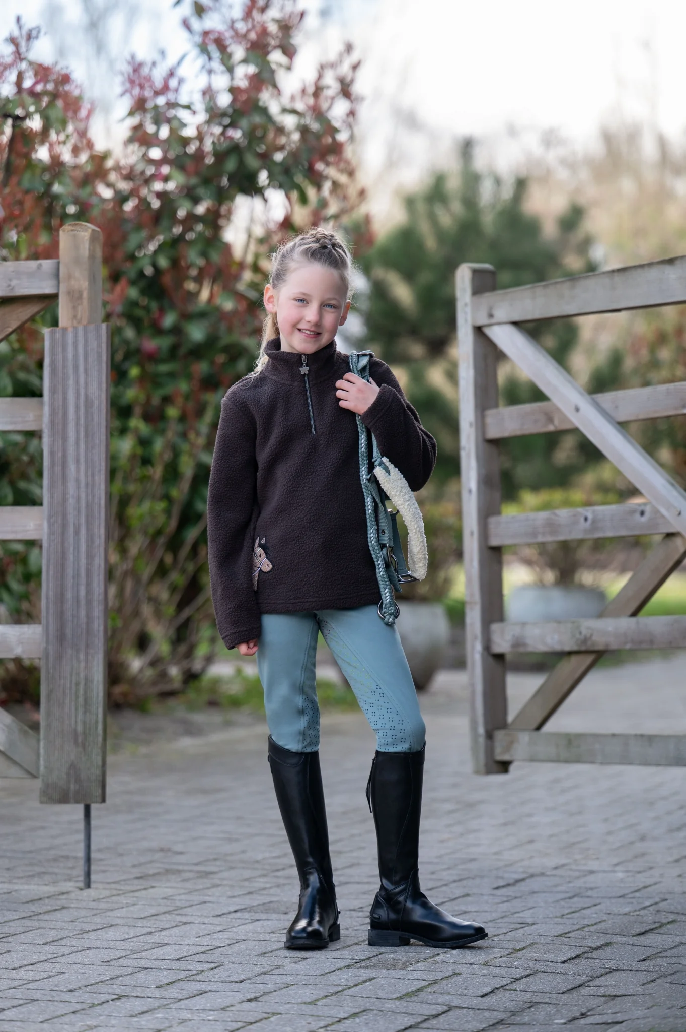 HKM Kids Mia Silicone Full Seat Riding Breeches - Image 7