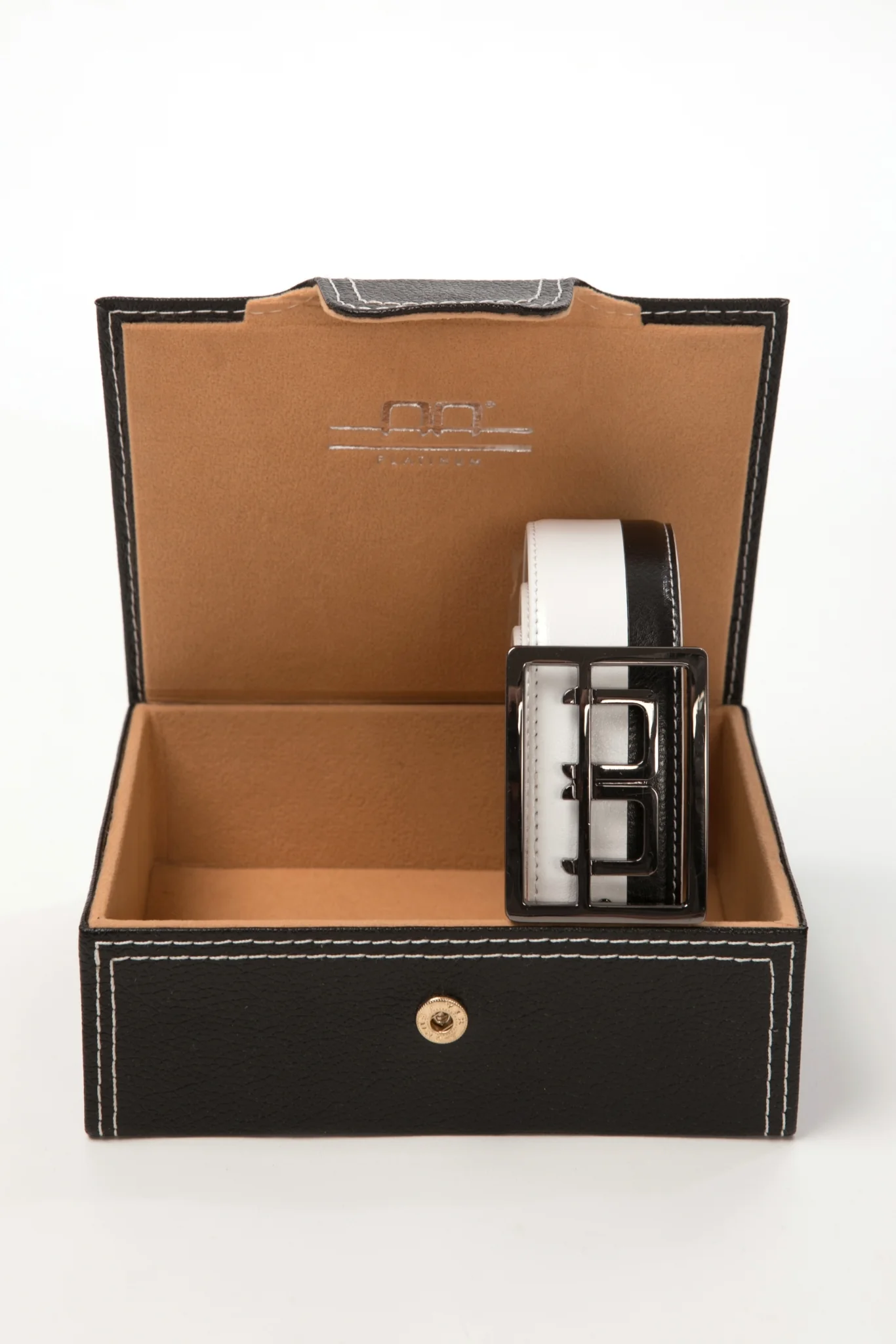 Alessandro Albanese Bi-Color Leather Belt - Image 4