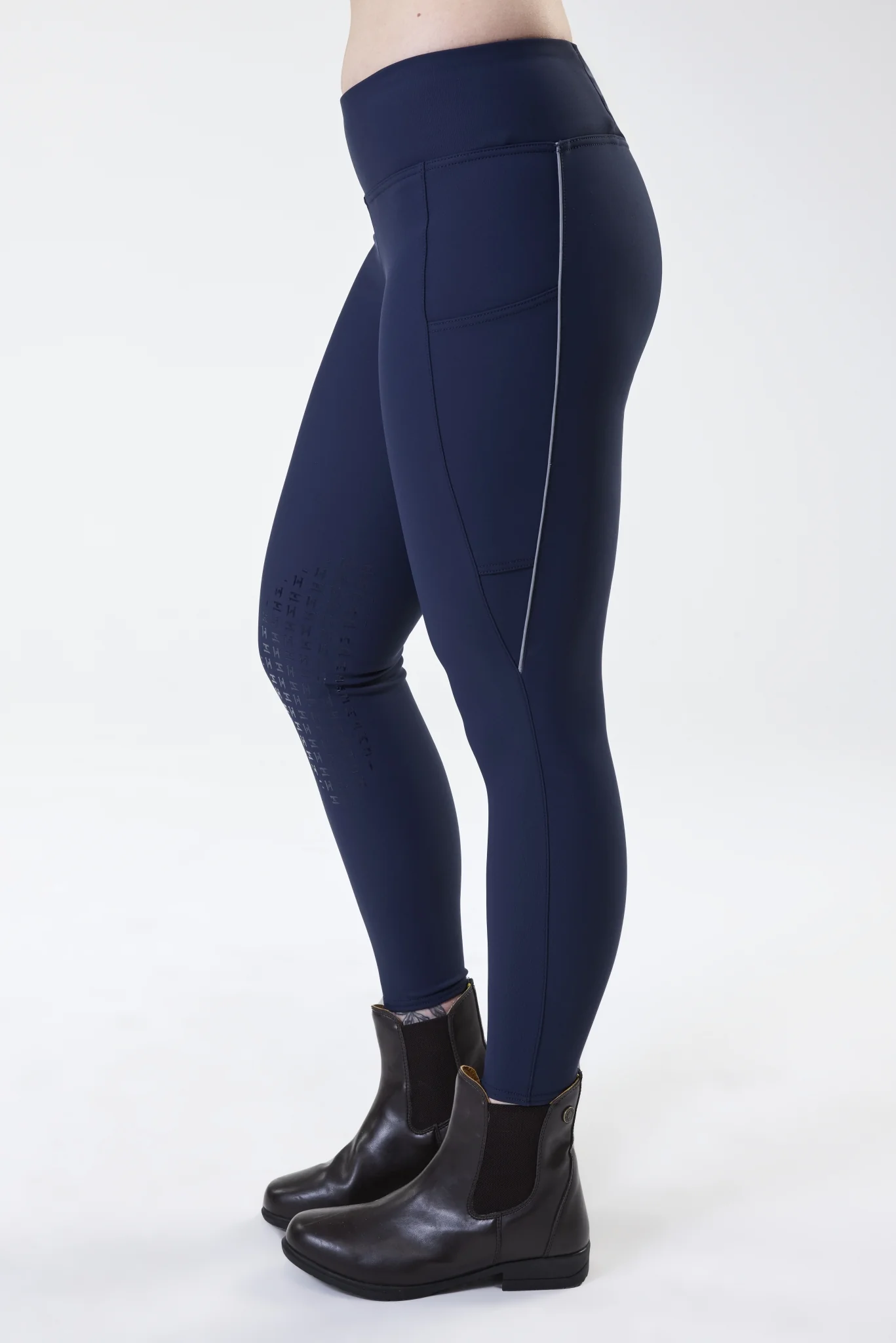 Horseware Ladies Optifit Knee Grip Winter Riding Tights - Image 2