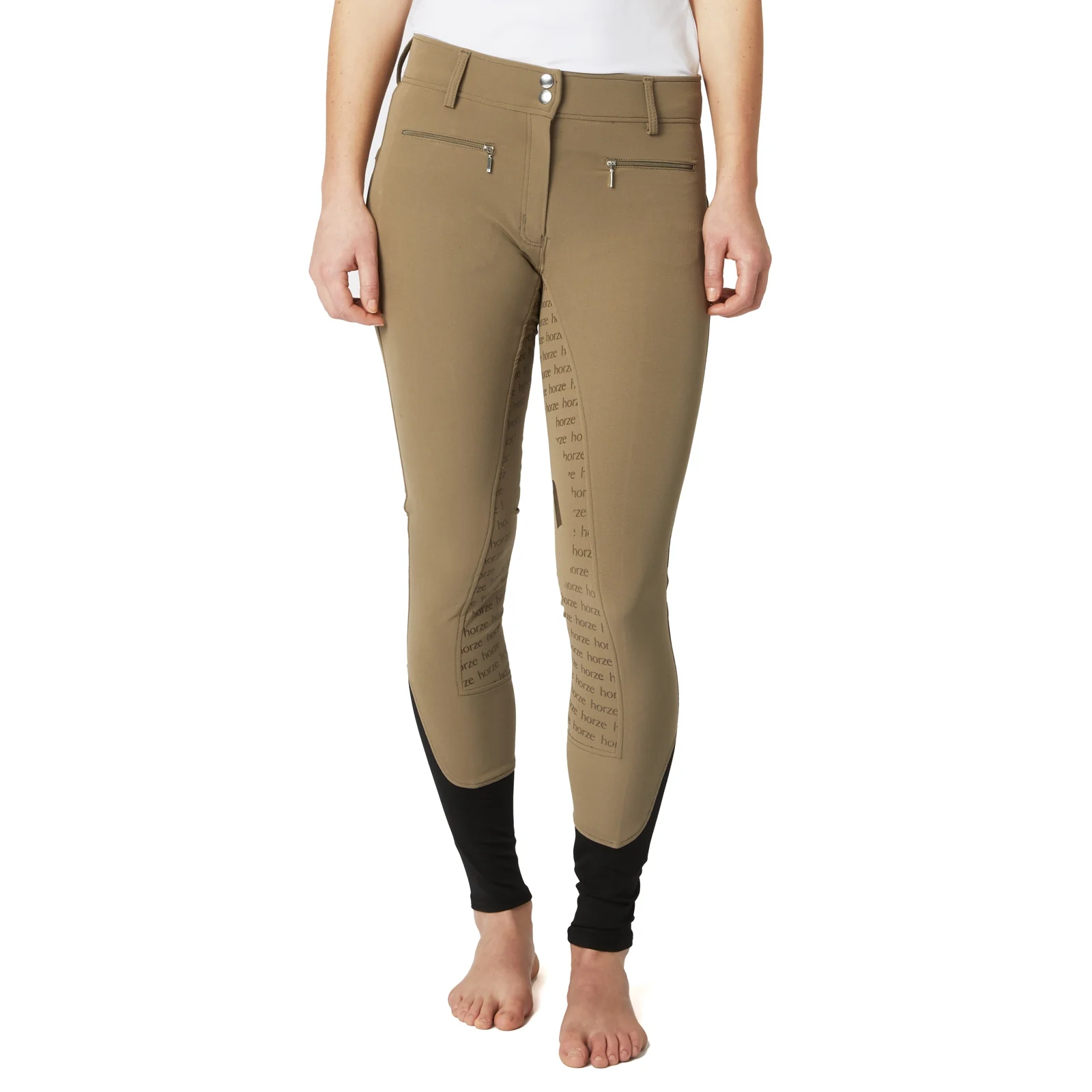 Horze Ladies Diana High Waisted Micro Silicone Full Seat Breeches - Image 7