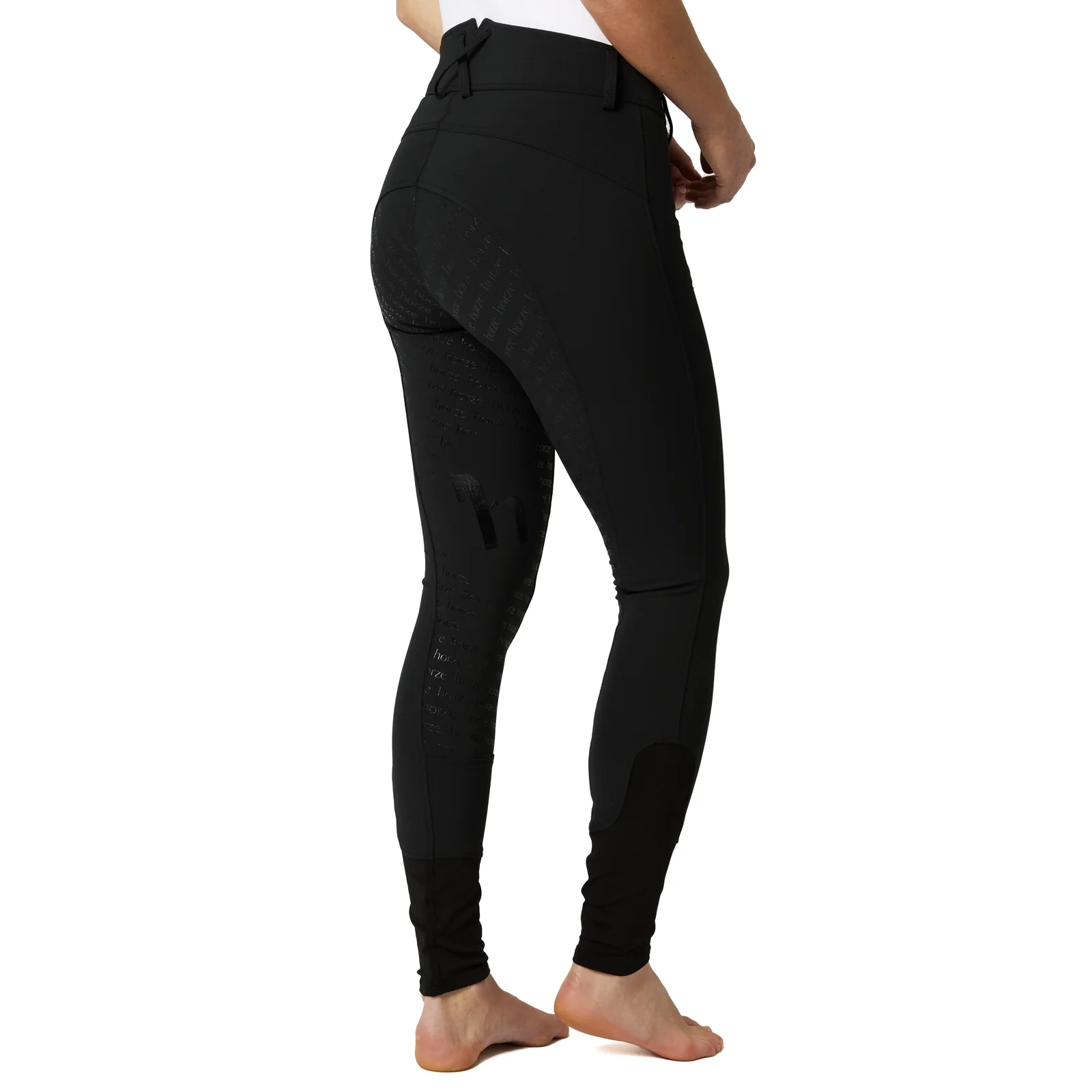 Horze Ladies Diana High Waisted Micro Silicone Full Seat Breeches - Image 12