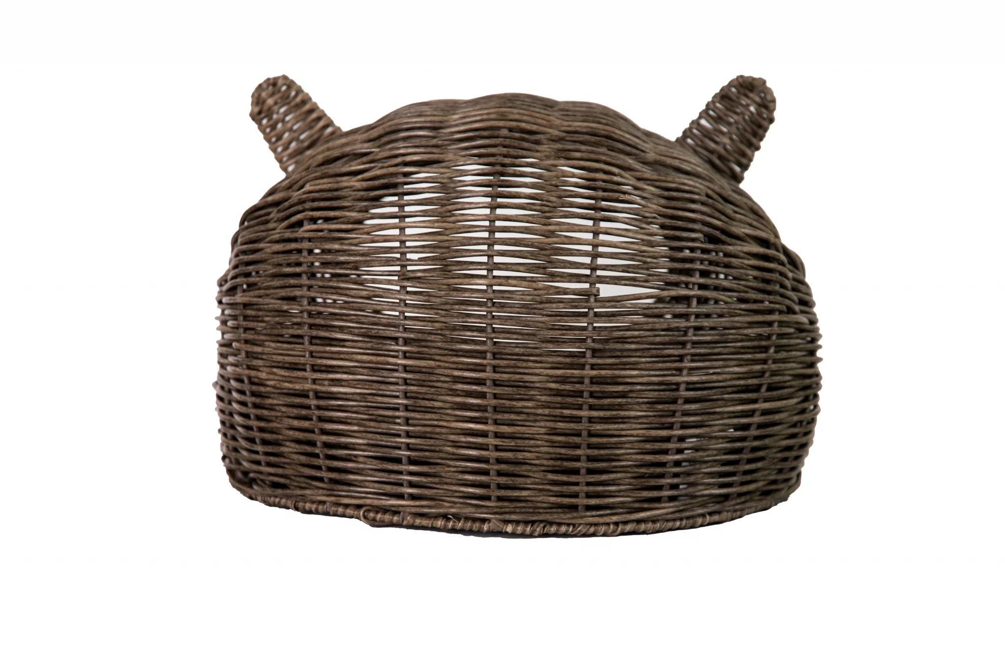 Huntley Equestrian Pet Wicker Cat Shaped Play House Pet Bed with Cushion - Image 4
