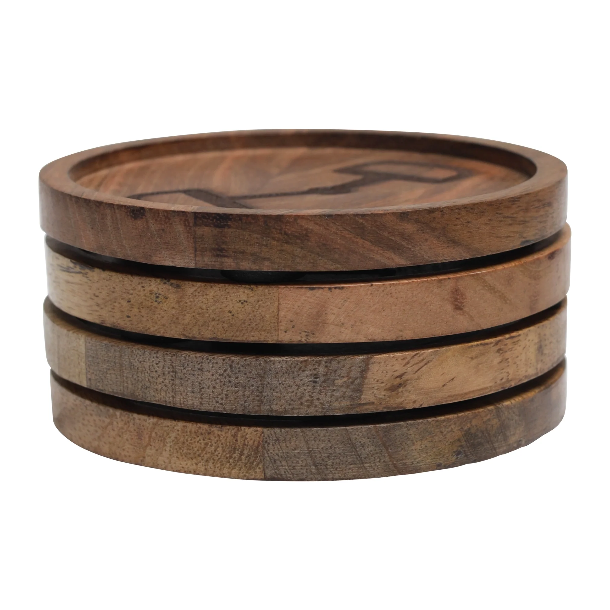 Huntley Equestrian Wooden Coasters with Decorative Bit Design - Image 2