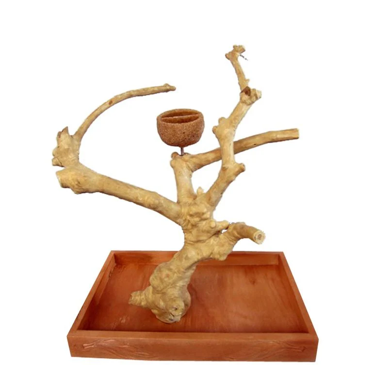 Java Wood Table Top Play Stand