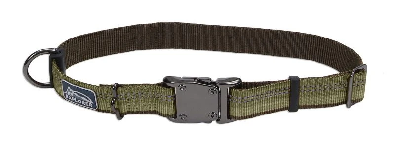 K9 Explorer Reflective Dog Collar Small Fern