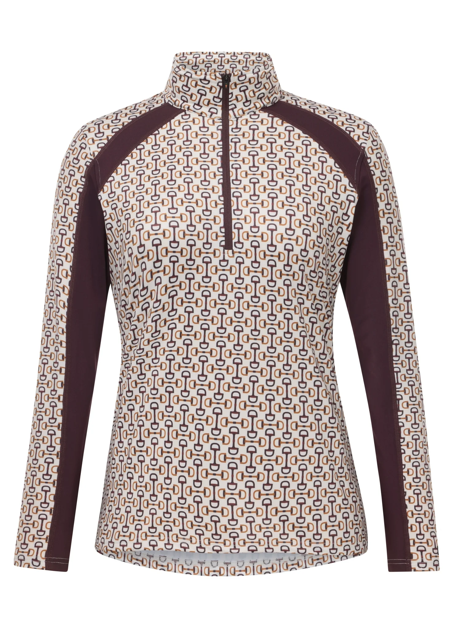 Kerrits First Level Quarter Zip Fleece Tech Top - Print - Image 7