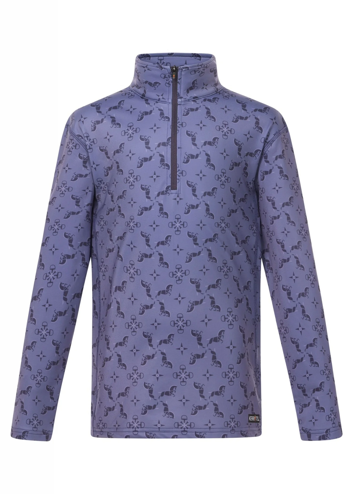 Kerrits Kids First Level Quarter Zip Fleece Tech Top - Print