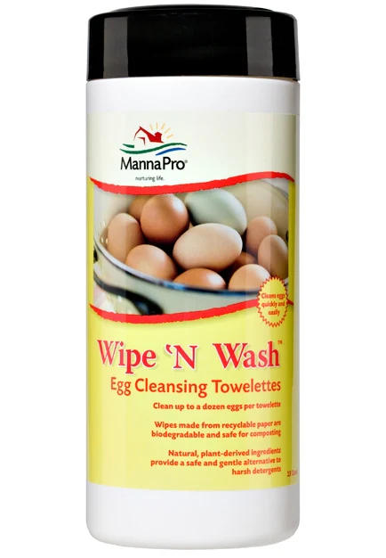 Manna Pro Wipe N Wash Egg Cleansing Towelettes