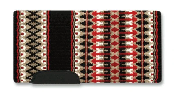 Mayatex Double Arrow Saddle Blanket 40x34 Black - Image 6