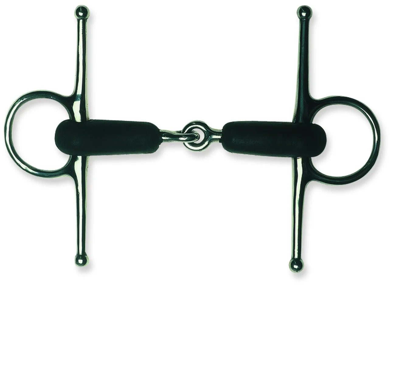 Metalab Jointed 19 MM Rubber Full Cheek Snaffle Bit