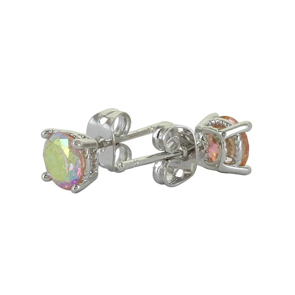Montana Silversmiths Iridescent Pink Champagne Post Earrings - Image 3