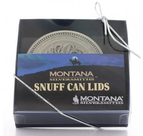 Montana Silversmiths New Traditions Bead Stars Barbwire And Bull Rider Snuff Lid - Image 2