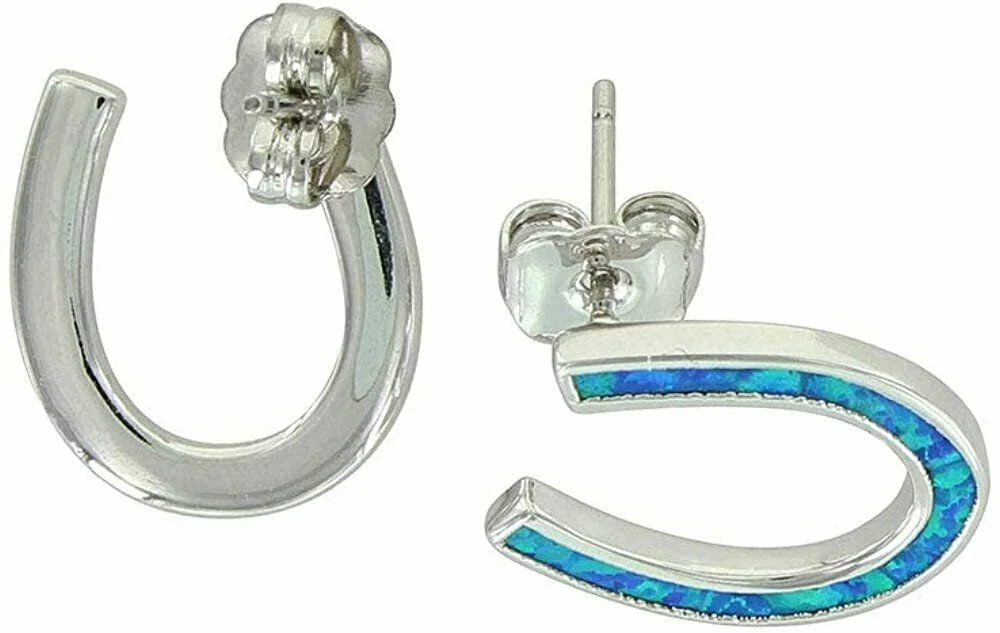 Montana Silversmiths River Lights Horseshoe Earrings - Image 2