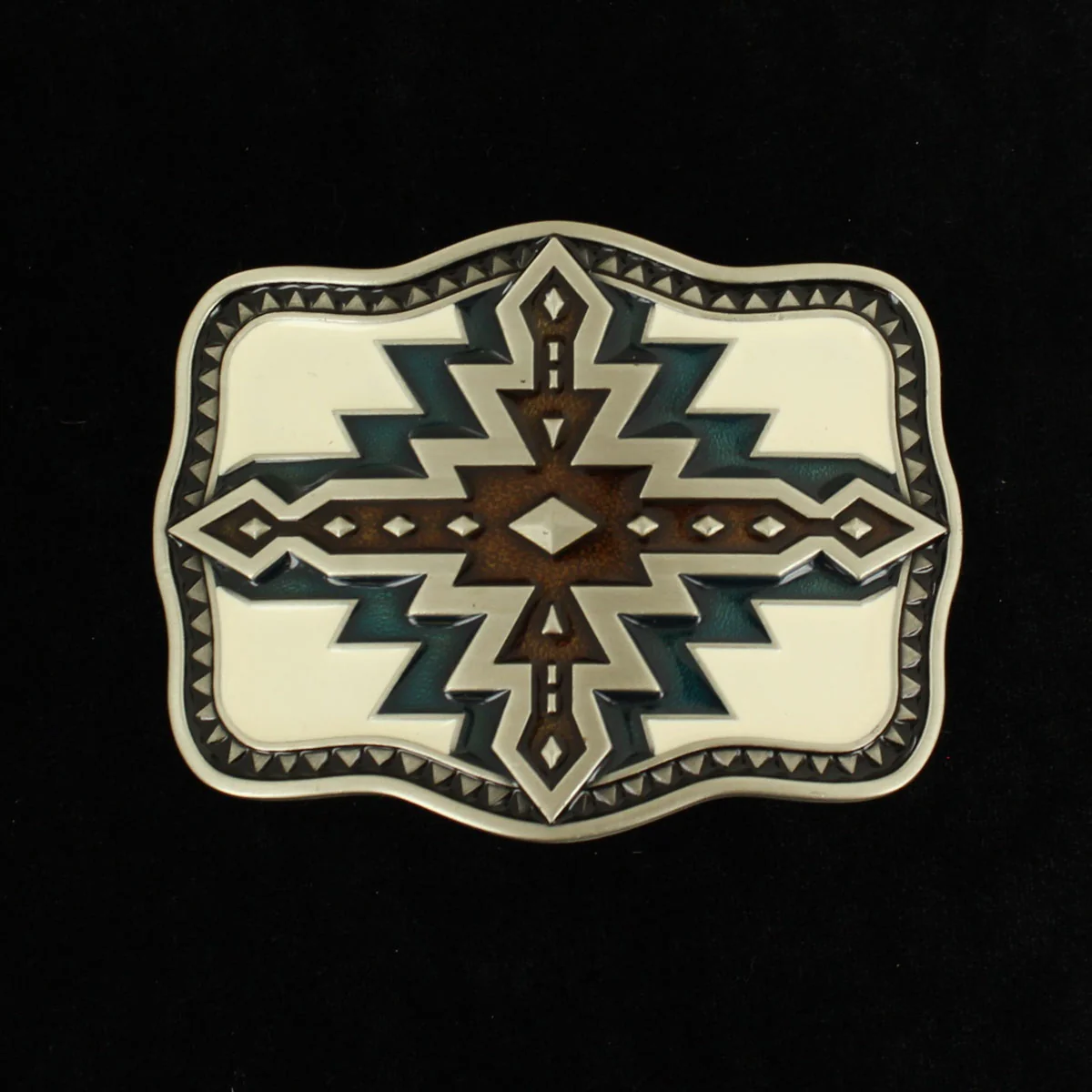 Nacona Mens Rectangle Smooth Edge Western Buckle