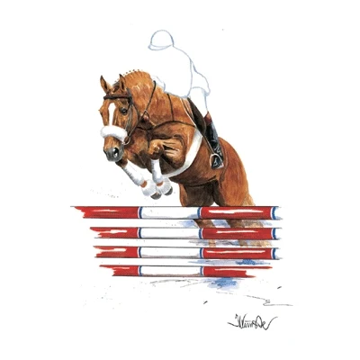 Parsifal, Show Jumper Art Print by Jan Kunster