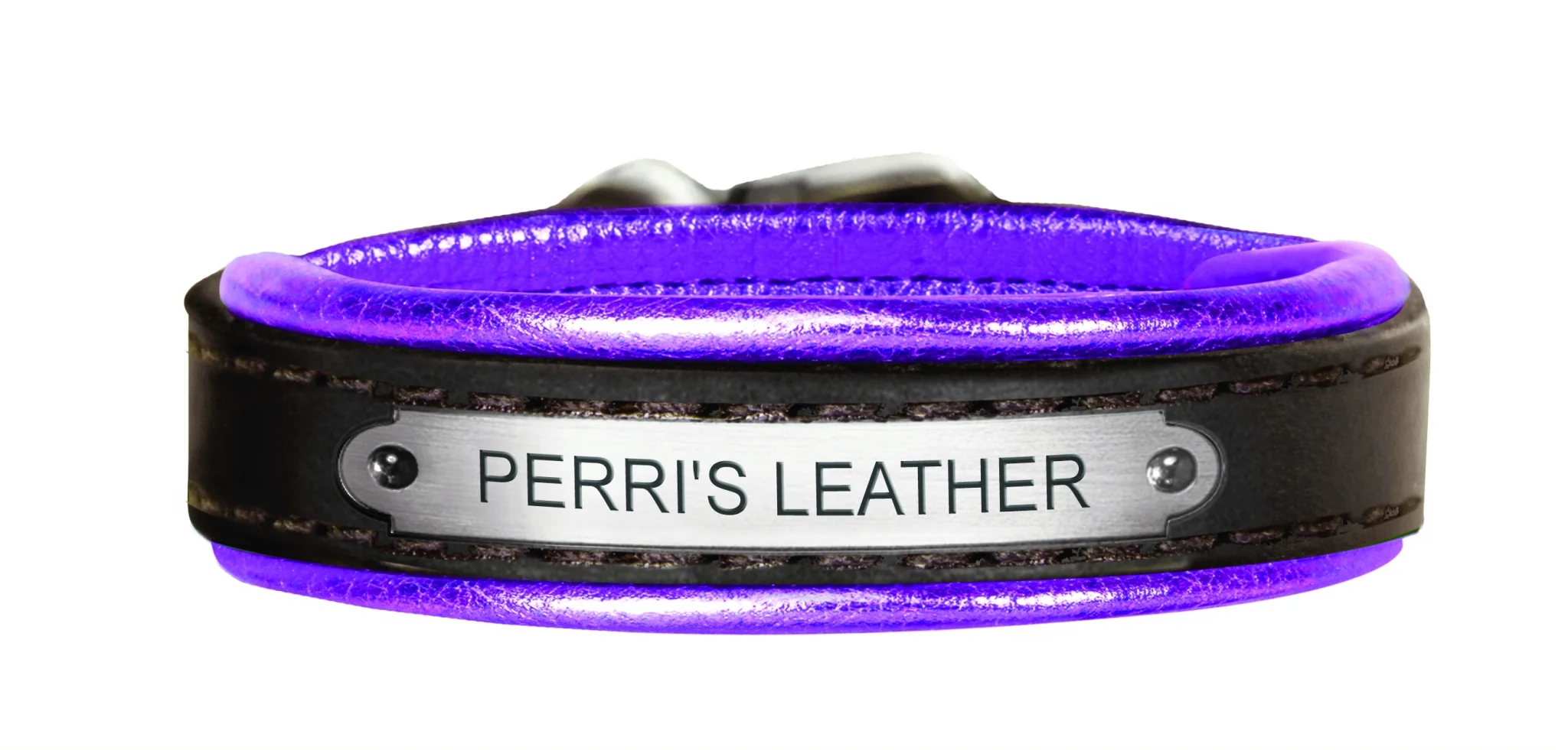 Perri's Personalized Metallic Padded Leather Bracelet - Image 3