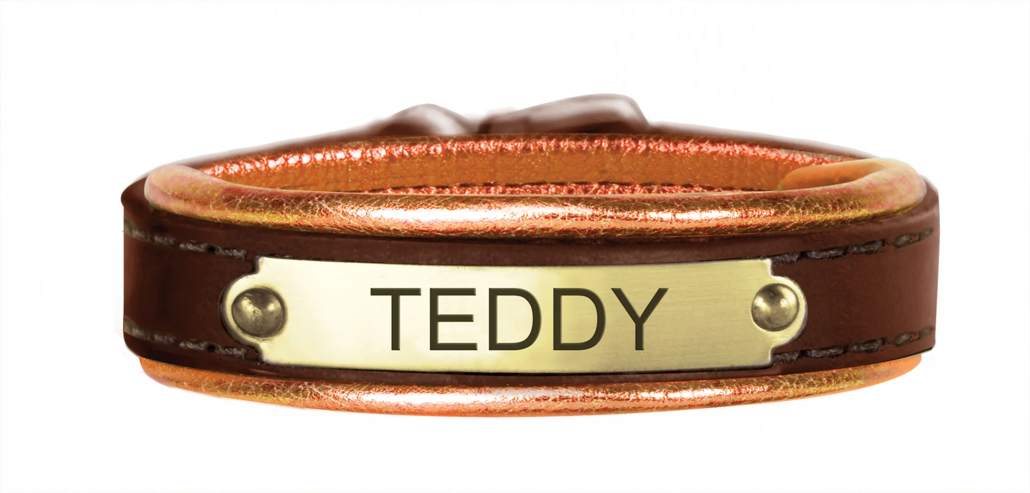 Perri's Personalized Metallic Padded Leather Bracelet - Image 5