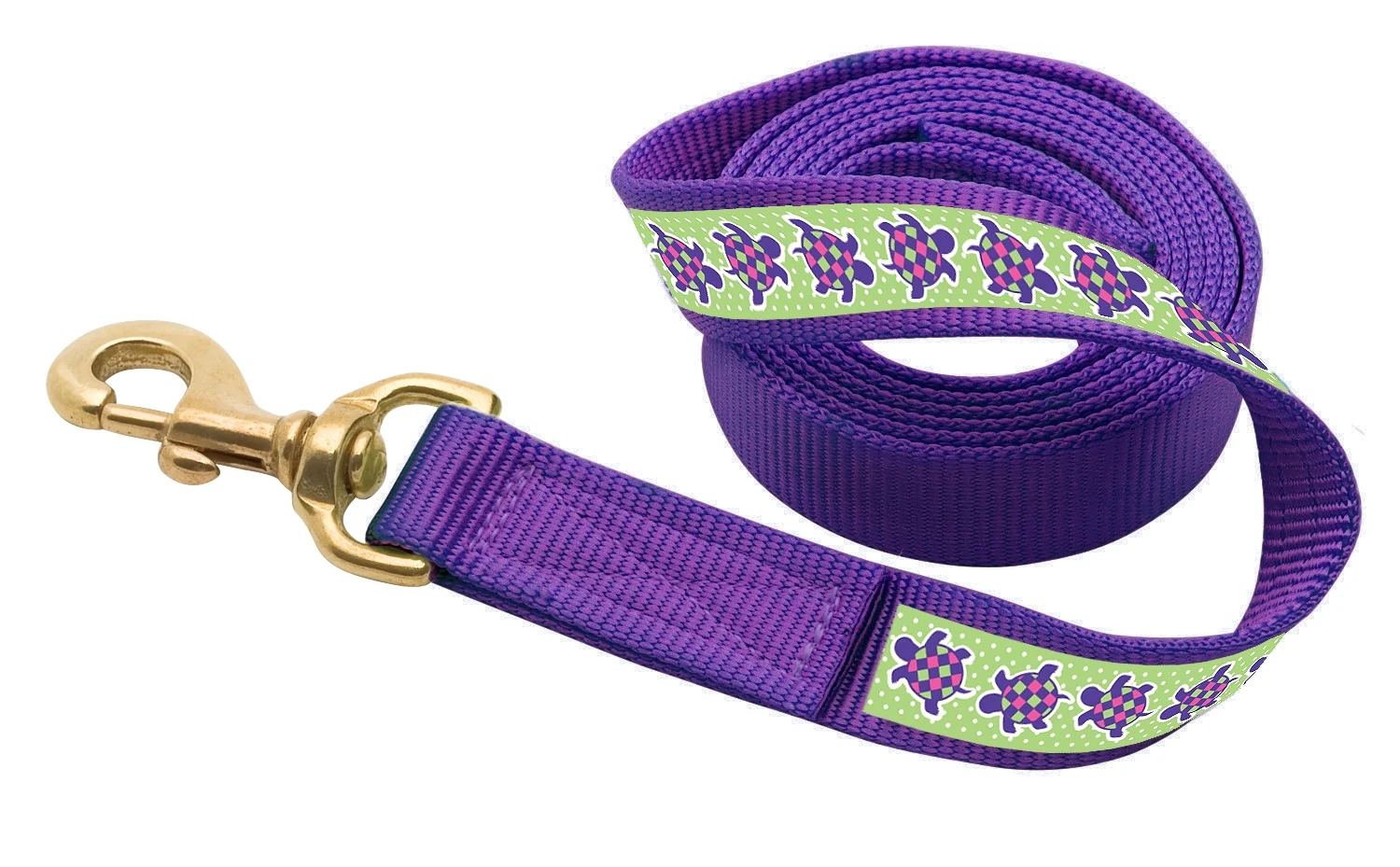 Perri's Ribbon Lead with Snap - Turquoise Owl