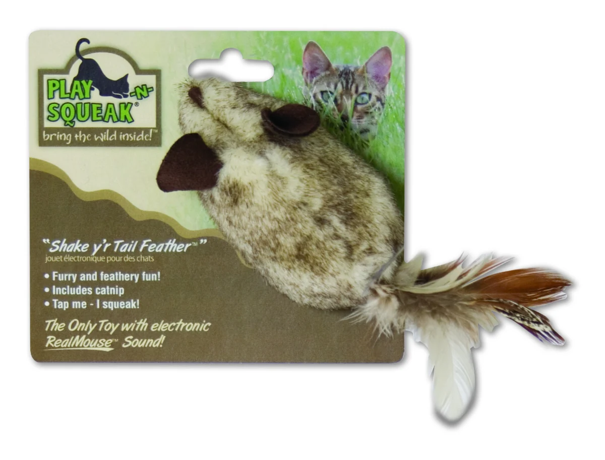 Play-N-Squeak Shake Your Tail Feather Cat Toy - Image 2