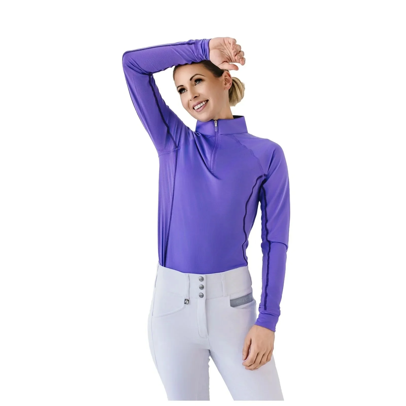 Romfh Ladies 1/4 Zip Long Sleeve Sun Shirt - Image 2