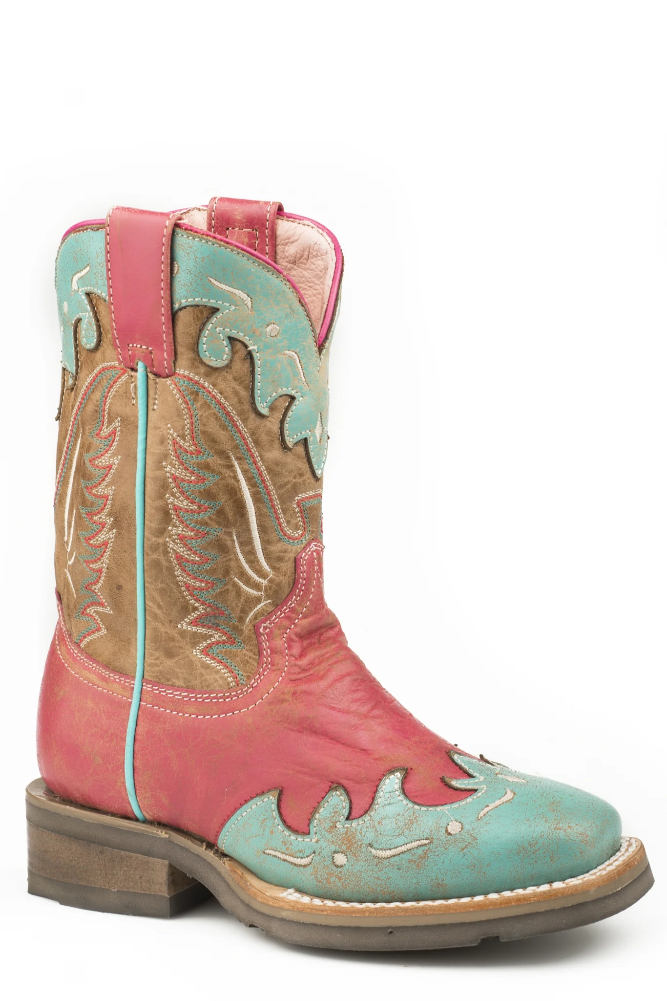 Roper Kids Eagle Square Toe Fashion Boots