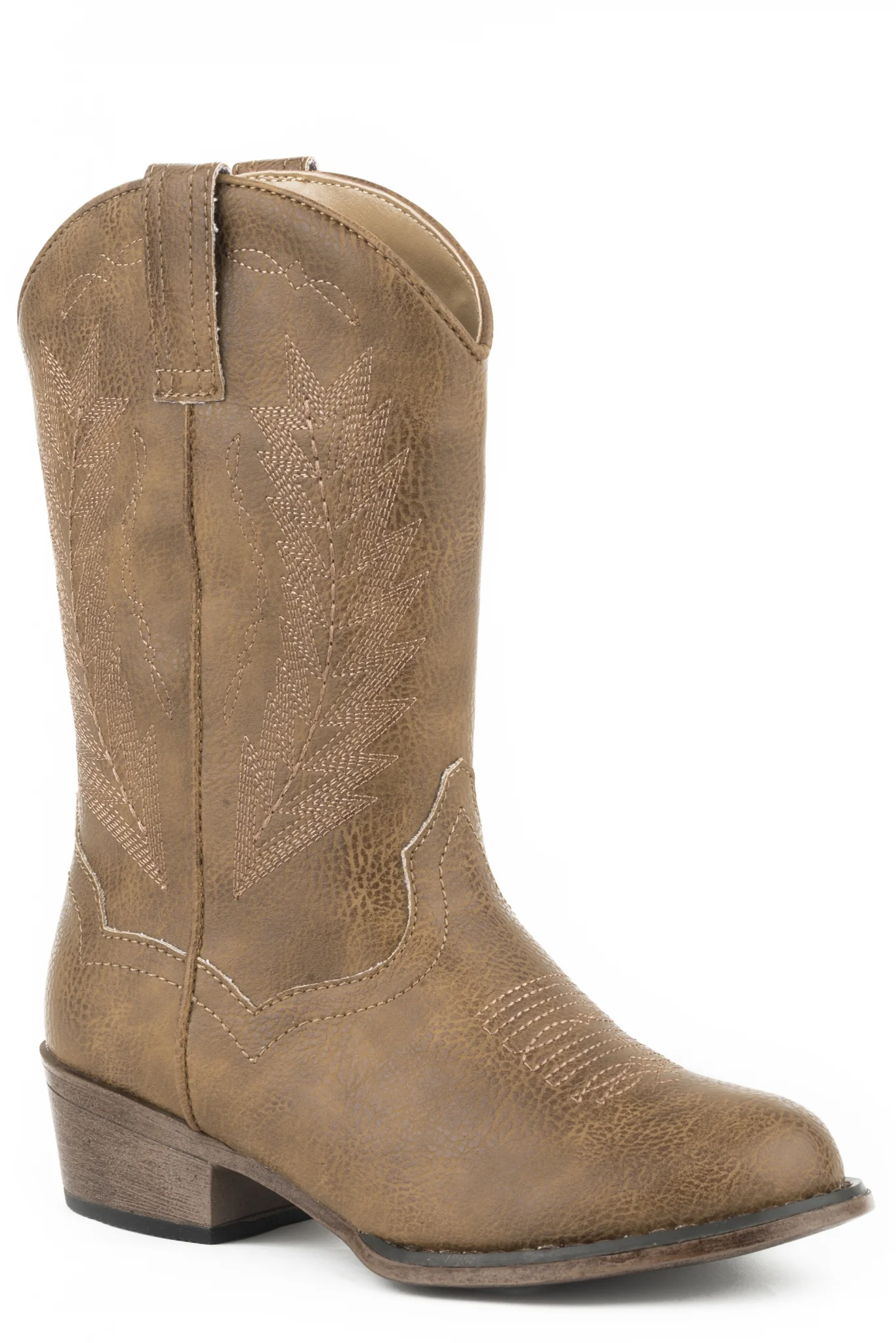 Roper Metallic Zebra Square Toe Western Boots-Kids