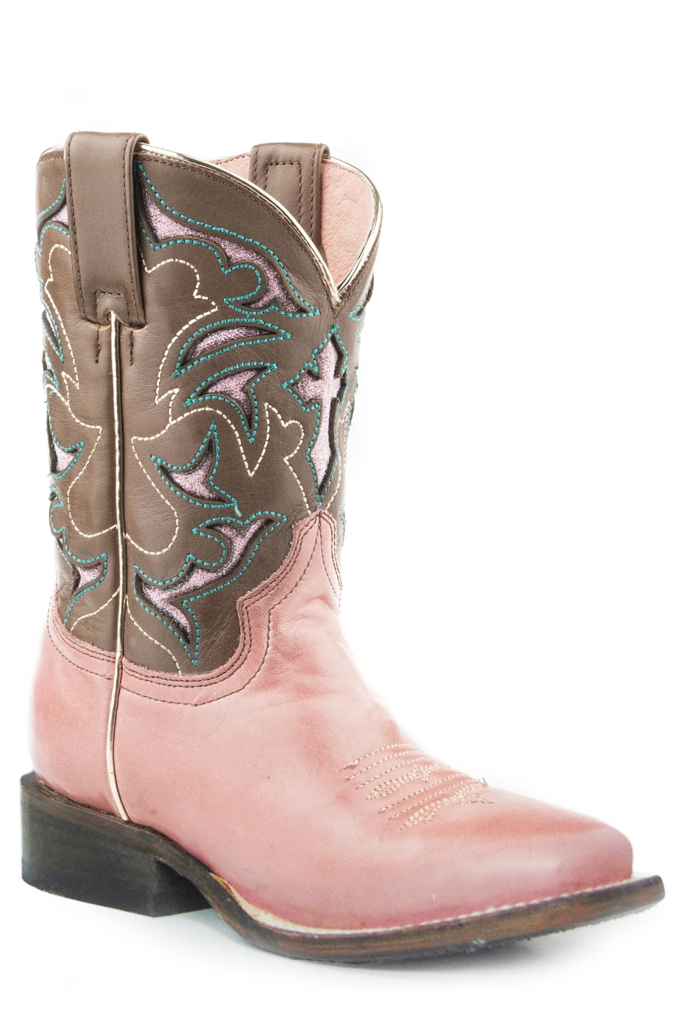 Roper Out West Square Toe Western Boots-Kids