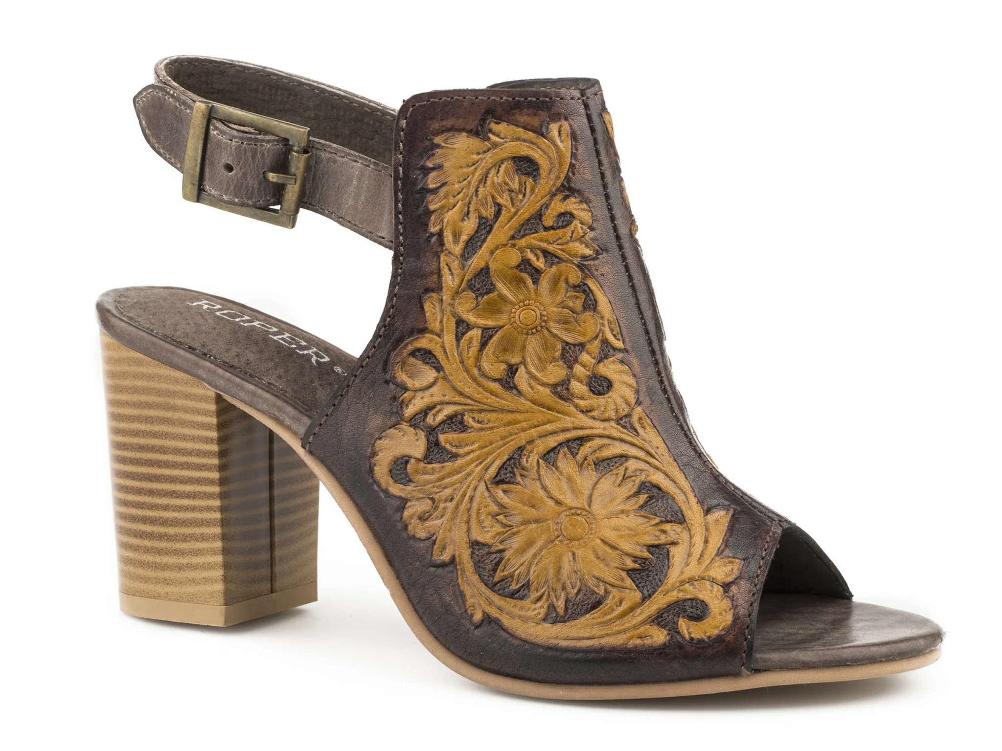 Roper Ladies Mika Open Toe Mules with Back Strap