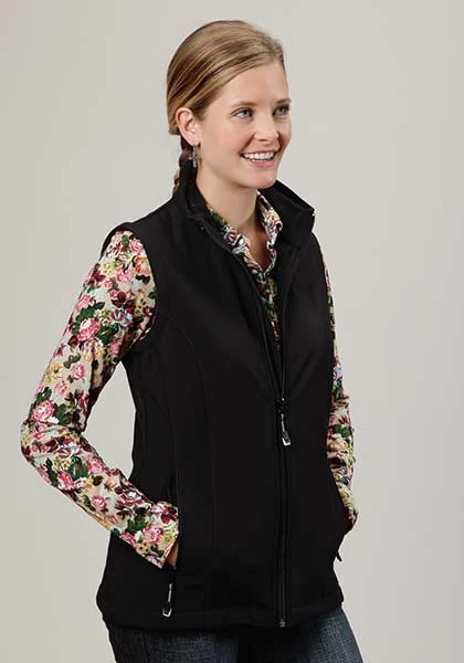 Roper Ladies Plus Size Technical Softshell Vest - Black