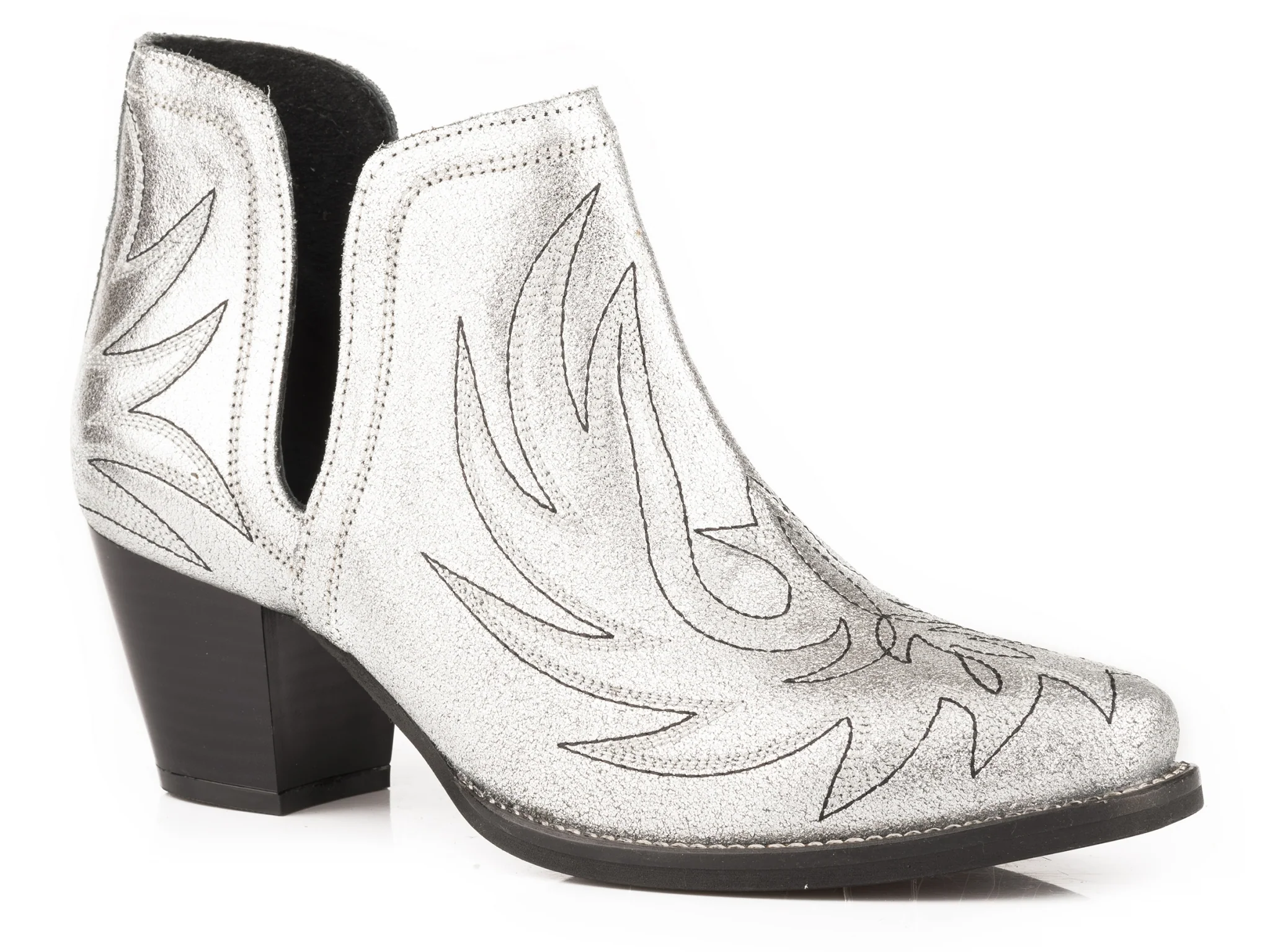 Roper Ladies Western Stitch Metallic Snip Toe Boots