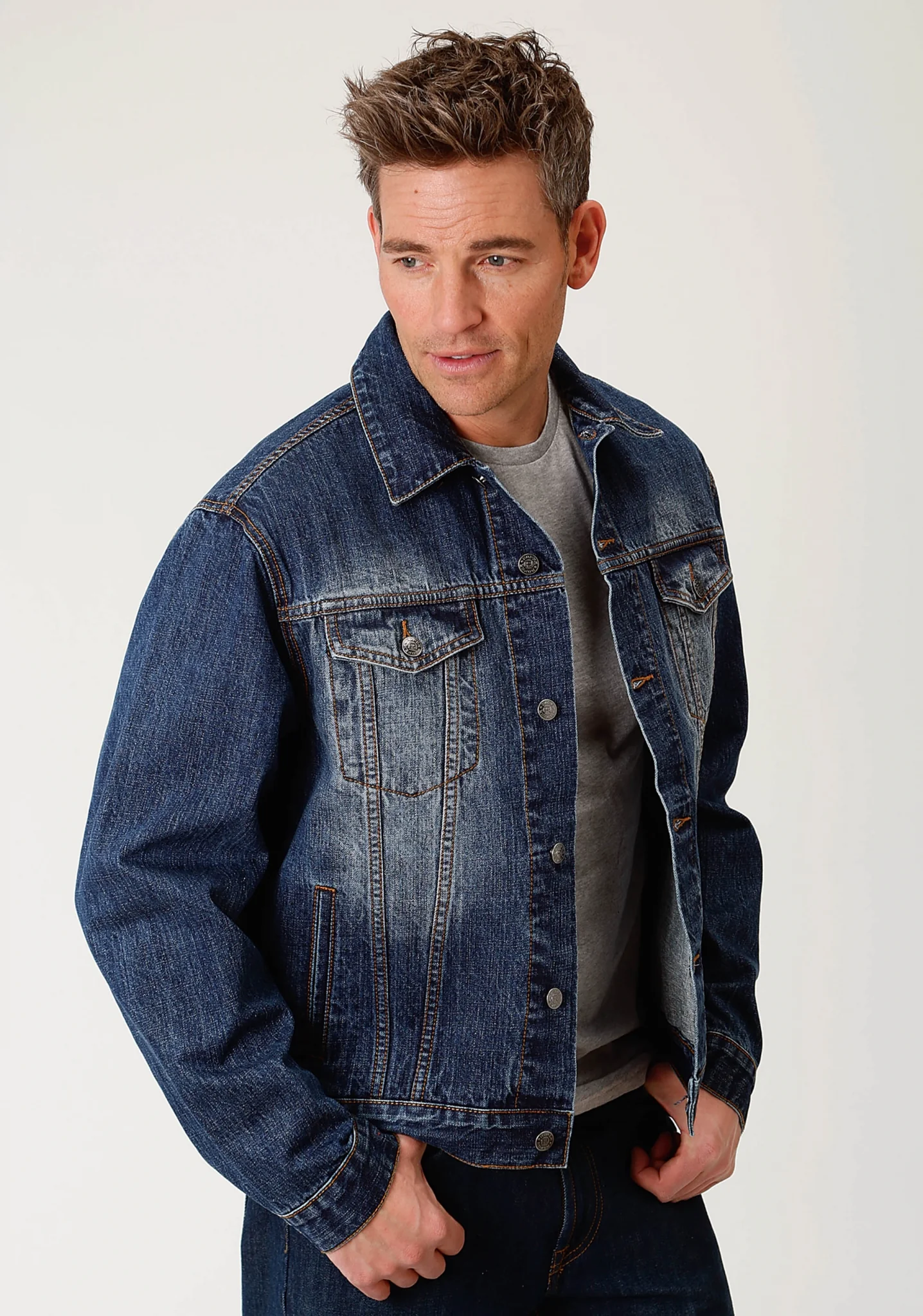 Roper Rangegear Denim Jean Jacket - Mens - Blue