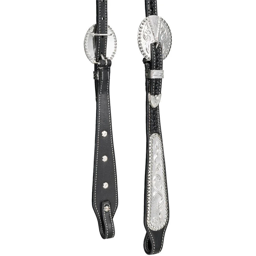 Silver Royal Double Ear Headstall with Berry Edge - Image 4